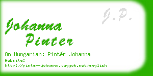 johanna pinter business card