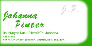 johanna pinter business card